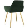 vidaXL virtuves krēsli, 4 gab., tum&scaron;i zaļ&scaron; samts