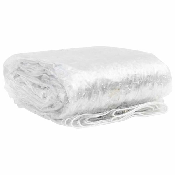 vidaXL Caurspīdīgs brezents ar cilpām 1x12 m PVC
