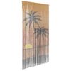 vidaXL kukaiņu durvju aizkars palmu koka apdruka 100x220 cm bambusa