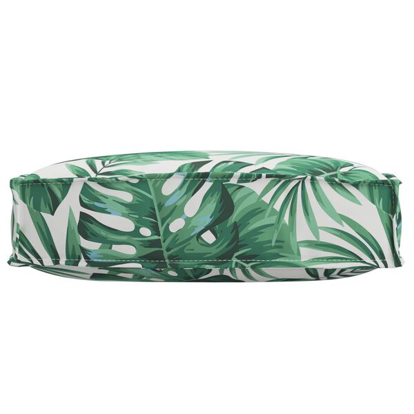 vidaXL Pale&scaron;u spilvens sēdeklim Lapu raksts 60 x 60 x 12 cm