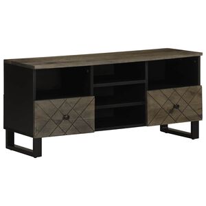 vidaXL TV skapītis, 100x33x46 cm, melns, mango masīvkoks