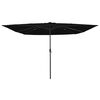 vidaXL Dārza parasols Melna 295 x 295 x 245 cm Poliesters un tērauds