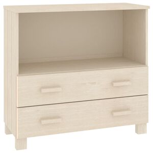 vidaXL kumode HAMAR, medus brūna, 85x35x80 cm, priedes masīvkoks