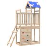 vidaXL Spēļu tornis Dabiska 110,5 x 52,5 x 215cm Priedes masīvkoks