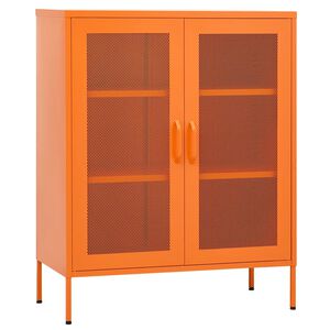 vidaXL skapītis, 80x35x101,5 cm, tērauds, oranžs