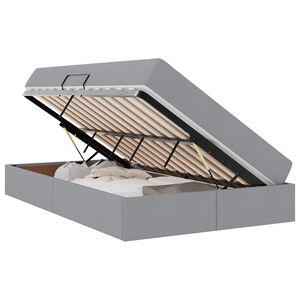 vidaXL Gulta ar uzglabā&scaron;anas vietu un matraci ar matraci Gai&scaron;i pelēks