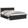 vidaXL Gultas rāmis Melna 160 x 200 cm Ciets priedes koks