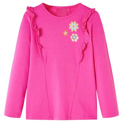 Bērnu krekls ar garām piedurknēm, tumši rozā, 92