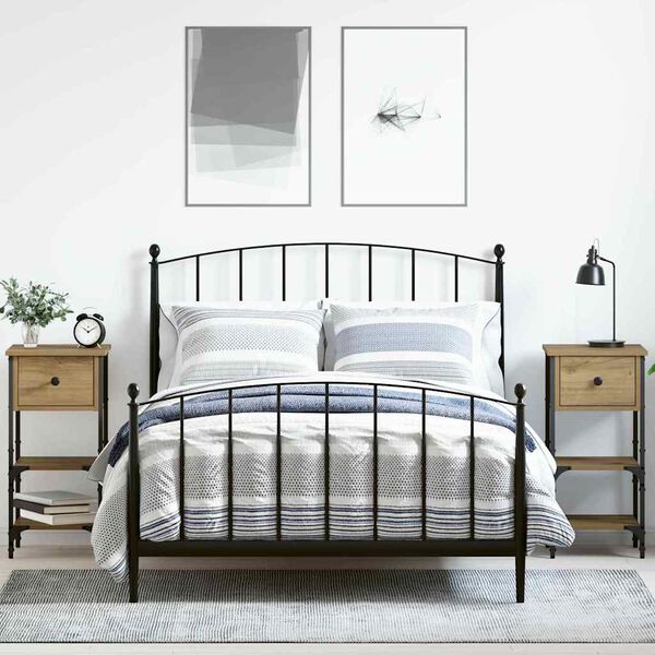 vidaXL Nakts skapītis ar atvilktni 2 pcs Brūna 33.5 x 36 x 70 cm