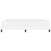 vidaXL Gultas rāmis ar matraci Tīra balta 200 x 200 cm audums