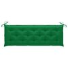 vidaXL sols ar zaļu matraci, 150 cm, masīvs tīkkoks