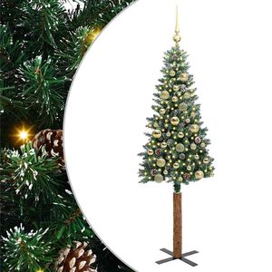 vidaXL Tievā Ziemassvētku Egle Zaļa 150 cm PVC un cietā priedes koks