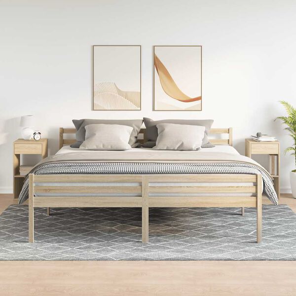 vidaXL naktsskapī&scaron;i ar atvilktni, 2 gab., ozolkoka, 35x34x66,5 cm