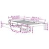 vidaXL gultas rāmis ar atvilktnēm, bez matrača, 90x200 cm