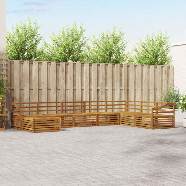 vidaXL Dīvāna komplekti 8 pcs Dabiska Cietā akācijas koks