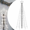 vidaXL LED Ziemassvētku eglīte ar tapas 220 LED auksti balts 180 cm