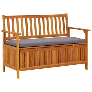 vidaXL dārza sols ar glabā&scaron;anas nodalījumu, 120 cm, akācijas masīvkoks