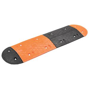 vidaXL rampa, dzeltena, melna, 129x32,5x4 cm, gumija