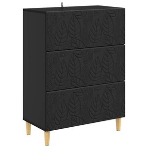 vidaXL Atvilktņu skapis Melns 66 x 34,5 x 90 cm Inženierijas koks