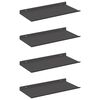 vidaXL Peldējo&scaron;ais plaukts 4 pcs Melns 40 x 18 x 2,5 cm Tērauds