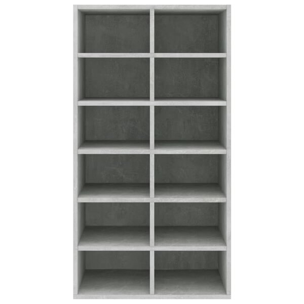 vidaXL apavu plaukts, betona pelēks, 54x34x100,5 cm, inženierijas koks