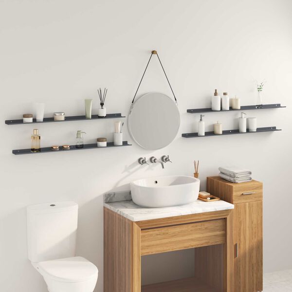 vidaXL Peldējo&scaron;ais plaukts 4 pcs Antracīts 100 x 9 x 2,5 cm Tērauds