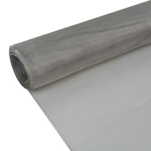 vidaXL Stiepļu sieti 100 x 500 cm Mesh Nerūsējo&scaron;ā tērauda 201 Sudraba