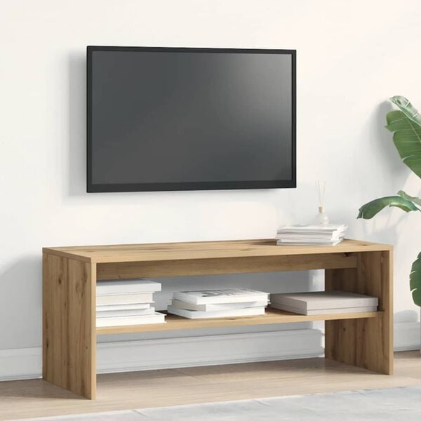 vidaXL TV skapītis, koka krāsa, 100x40x40 cm, inženierijas koks