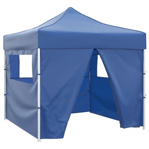vidaXL saliekama telts, 3x3 m, 4 sienas, zila