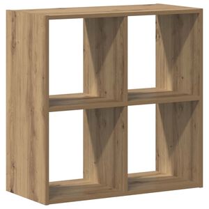 vidaXL grāmatplaukts, koka krāsa, 68,5x32x68,5 cm, inženierijas koks