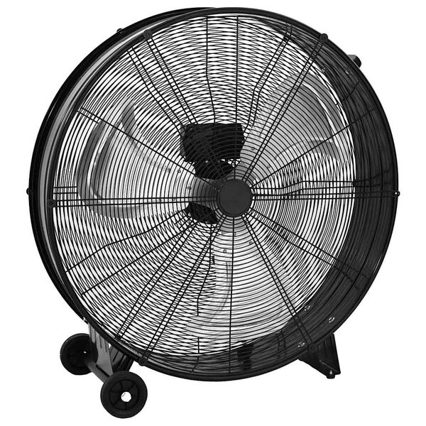 vidaXL industriāls ventilators, 77 cm, 187,7 W, melns