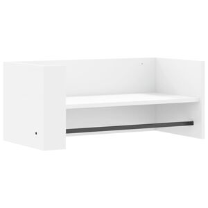 vidaXL sienas plaukts, balts, 70,5x35x30,5 cm, inženierijas koks