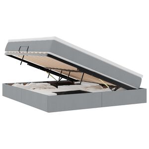 vidaXL Gulta ar uzglabā&scaron;anas vietu un matraci ar matraci Gai&scaron;i pelēks