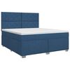 vidaXL Kontinentālā gulta ar matraci Zila 160 x 200 cm Audums