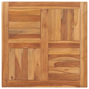 vidaXL galda virsma, 70x70x2,5 cm, masīvs tīkkoks