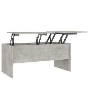 vidaXL kafijas galdiņ&scaron; betona pelēks 102x50,5x46,5cm inženierijas koks