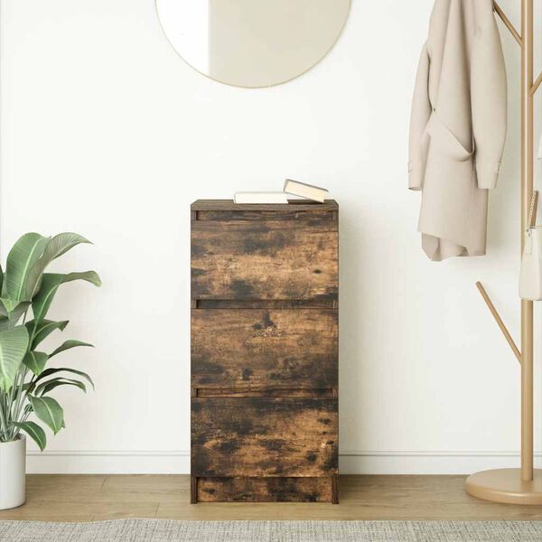 vidaXL kumode, ozolkoka krāsa, 37,5x35x76 cm, inženierijas koks