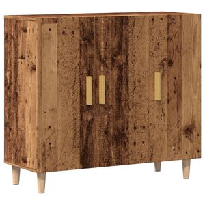 vidaXL kumode, veca koka, 90x34x80 cm, konstruēts koks
