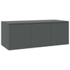vidaXL TV skapītis, pelēks, 80x34x30 cm, inženierijas koks
