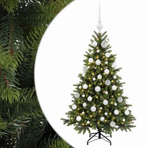 vidaXL Mākslīgā Ziemassvētku egle ar bumbiņu 120 cm 150 LED