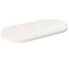 vidaXL galda virsma, balta, 60x30x2,5 cm, priedes masīvkoks, ovāla