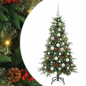 vidaXL Mākslīgā Saliekamā Ziemassvētku Egle Zaļa 120 cm PE un PVC