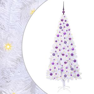 vidaXL Mākslīgā Ziemassvētku eglīte Balts 180 cm PVC un tērauds