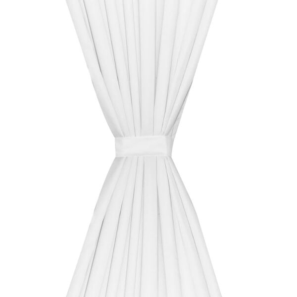 vidaXL gaismu necaurlaidīgi aizkari, 2 gb., dubulti, 140x245 cm, balti