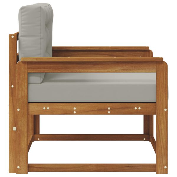 vidaXL Āra vidējā dīvāns Cietā akācijas koks Dabiska