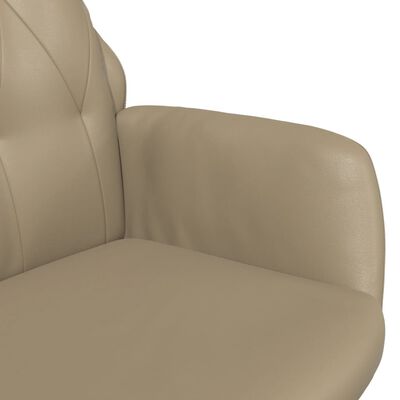 vidaXL atpūtas krēsls, kapučīno krāsas mākslīgā āda