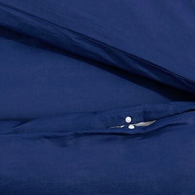 vidaXL gultasveļas komplekts, tumši zils, 200x200 cm, mikrošķiedra