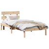 vidaXL Gultas rāmis Brūna 75 x 190 cm Priedes masīvkoks