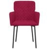vidaXL virtuves krēsli, 2 gab., vīnsarkans samts