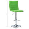 vidaXL bāra krēsls, zaļa mākslīgā āda